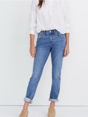 Madewell The Slim Boyjean in Willowbrush Wash Mid Rise Women's Size 31
